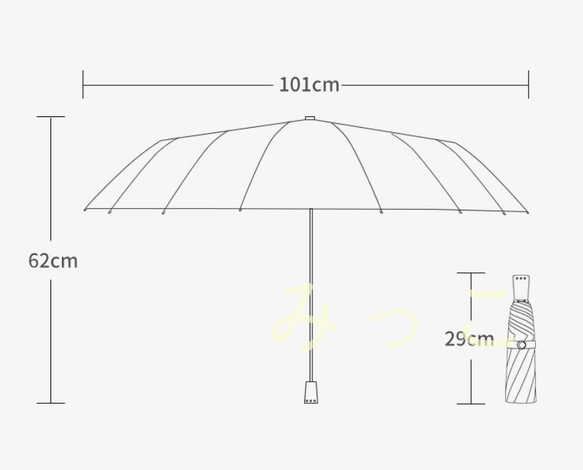折り豊み傘傘晴雨兼用 コンパクト 持ち運び便利UV加エカラー豊富軽量 6枚目の画像