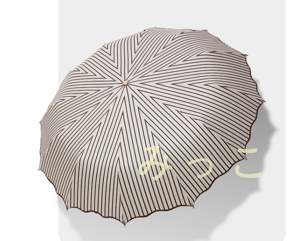 高品質  三つ折折りたたみ傘 １２本傘骨 花柄 風に強い 折れにくい さびにくい 2枚目の画像
