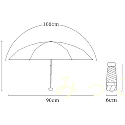 【おしゃれで機能的】 超軽量 折りたたみ傘 10枚目の画像
