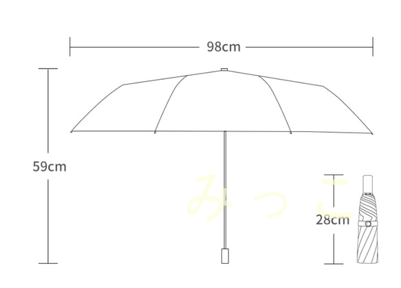 高級感 女神樣傘 頑丈な  暴風雨も安心  軽量 遮熱 遮光X1 5枚目の画像