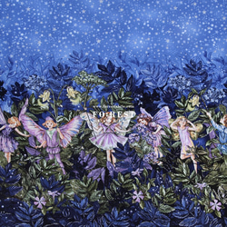 Nighte Fairies border -コットン- USA生地 マイケルミラー（50cm） 1枚目の画像