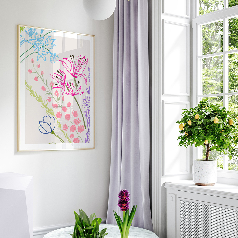 抽象的なクレヨン画 花のデザイン 花のデザイン 抽象的なクレヨン画