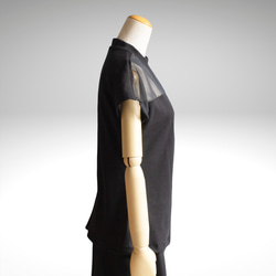 PSNY 成人性感法式袖亞麻T卹 - 透視上衣 TP09 第3張的照片
