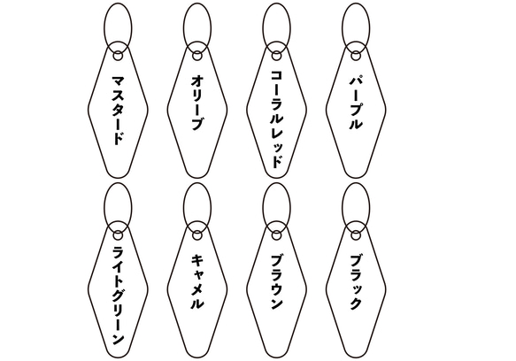 【名入れ】レザーキーチャーム席札（タイプ4：モーテルキー） 2枚目の画像