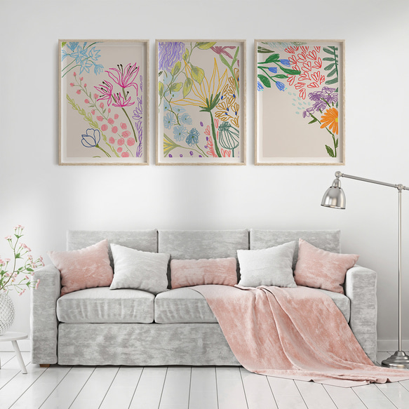 クレヨン画 抽象的なデザイン A4サイズ 【公式通販】