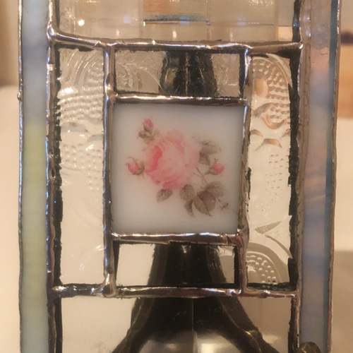 ステンドグラスの超ミニパネル〜薔薇〜 絵画 waterlily 通販