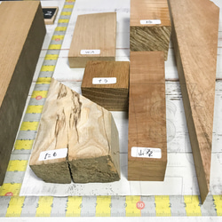 ◍9種9個『大きめゴロゴロ★Ｌサイズ／オークoakオーク』木材端材セット WorldTreeWood H4L2202 3枚目の画像