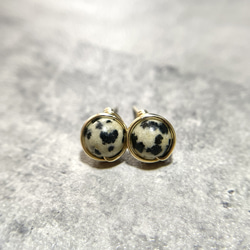 大粒 ハーキマーダイヤモンド 一粒ピアス 14kgf ピアス