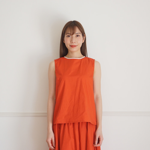 値下げ50％／コットン セパレートワンピース（レッド