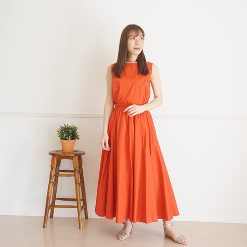 値下げ50％／コットン セパレートワンピース（レッド