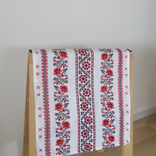 東欧の花咲くマルチクロス コットンワッフルタオル ウクライナ伝統