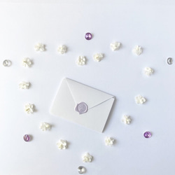 ✳︎くすみカラー✳︎組み立ていらず✳︎パーツつき　レター型  サプライズボックス　紫×白×シルバー 3枚目の画像