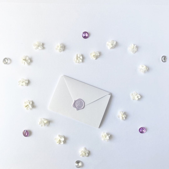 ✳︎くすみカラー✳︎組み立ていらず✳︎パーツつき　レター型  サプライズボックス　紫×白×シルバー 3枚目の画像