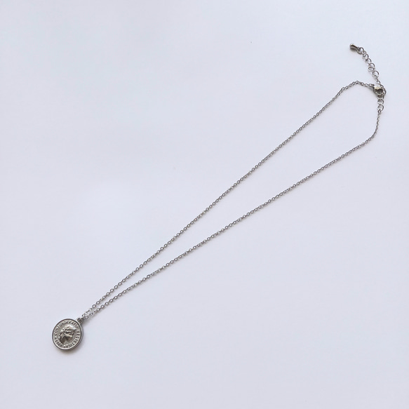 サージカルステンレス コインネックレス 6枚目の画像