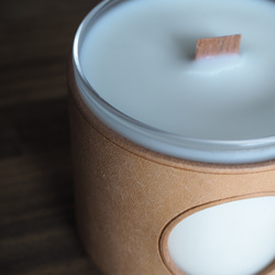 【送料無料】soy candle（NTL) ---本革/ソイワックスのキャンドル 5枚目の画像