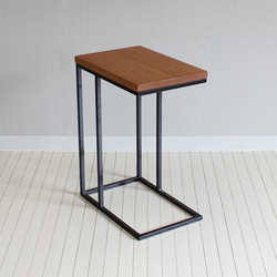 サイドテーブル アイアン ウォールナット 無垢 木製 おしゃれ アンティーク ウォールナットとアイアンのソファサイドテーブル 送料無料 天然