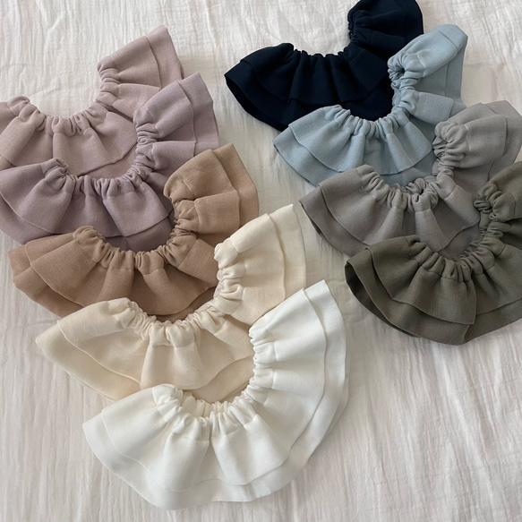 ハンドメイドベビースタイ まんまるフリルスタイ ゆりか様