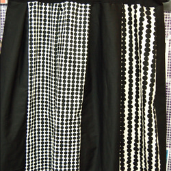 袖フリルデザイン　ブラック×ドット　ロングワンピース 7枚目の画像