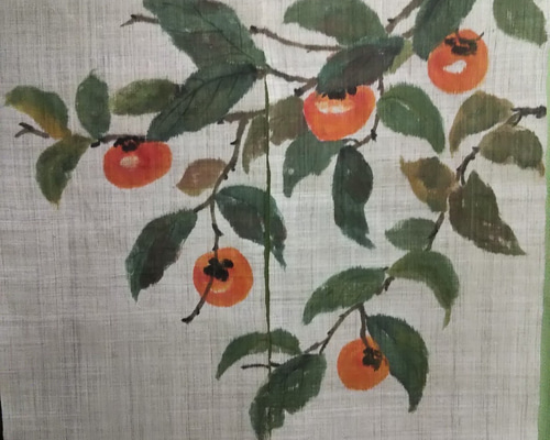 ※確認用　柿　のれん 柿のれん サイズ 150×90㎝ その他インテリア雑貨 楽風 通販 14110137