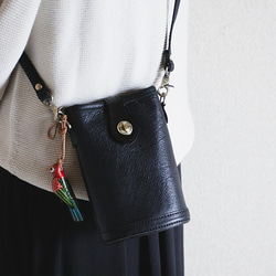 ヌメ革ショルダーバッグ斜め掛けポシェットバッグ軽いバッグ 11枚目の画像