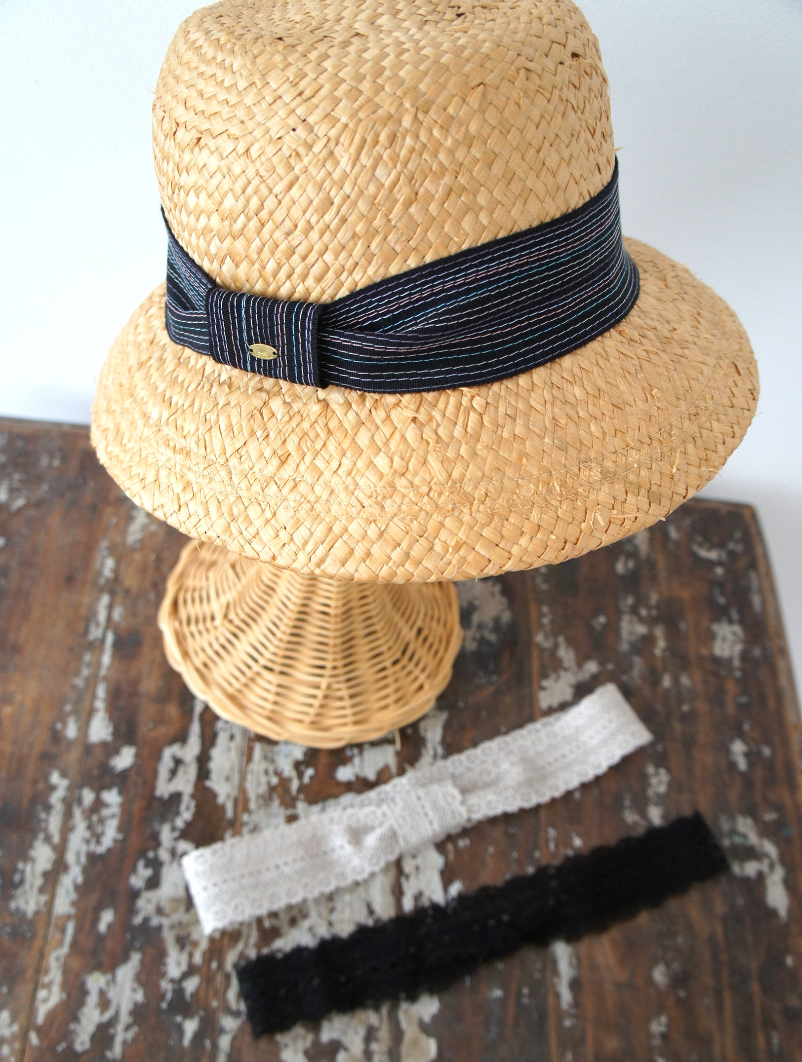 チェンジリボン・ハット*３種のリボン付[ヒノキ]C315HINOKIchengerribonhat