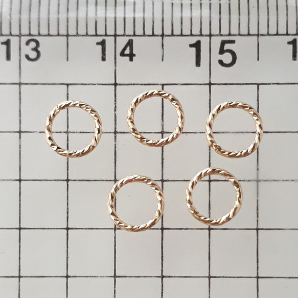 ＊14kgf＊  リング(スパークル)  0.7×6mm  4個 3枚目の画像