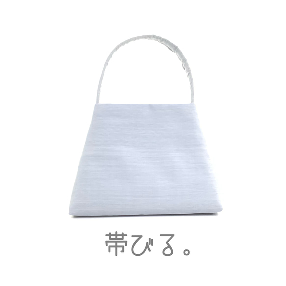 ✳︎Handbag ✳︎ハンドバッグ✳︎ブルーグレー✳︎パーティバッグ✳︎ 5枚目の画像