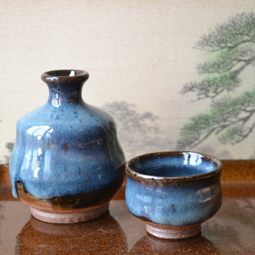 萩焼 酒器 ヴィンテージ 徳利 お猪口 Amazon.co.jp: 萩焼 酒器 徳利