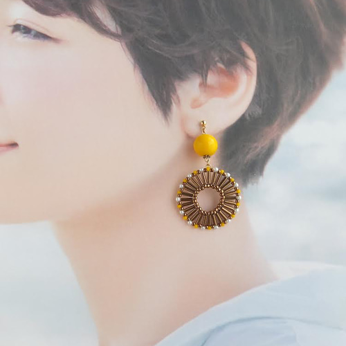 サークルビーズピアス／イヤリング イヤリング・ノンホールピアス 