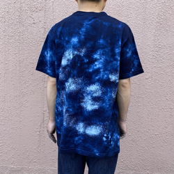 藍染めTシャツ「群青」Mサイズ 男女兼用『一点物』 2枚目の画像