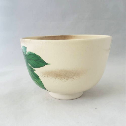 七夕☆ 梶の葉糸巻き 初夏の抹茶盌 茶碗・めし碗 陶彩 花と風