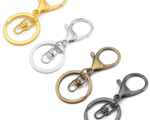 ✨ ナスカン キーホルダー 金具 セット ストラップ パーツ ハンドメイド ナスカン 二重リング 回転カン キーホルダー 金具 留め具 キーリング