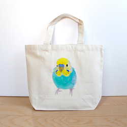 ハンドメイド 鳥舞う軽やかなA4エコバッグ ファッション雑貨