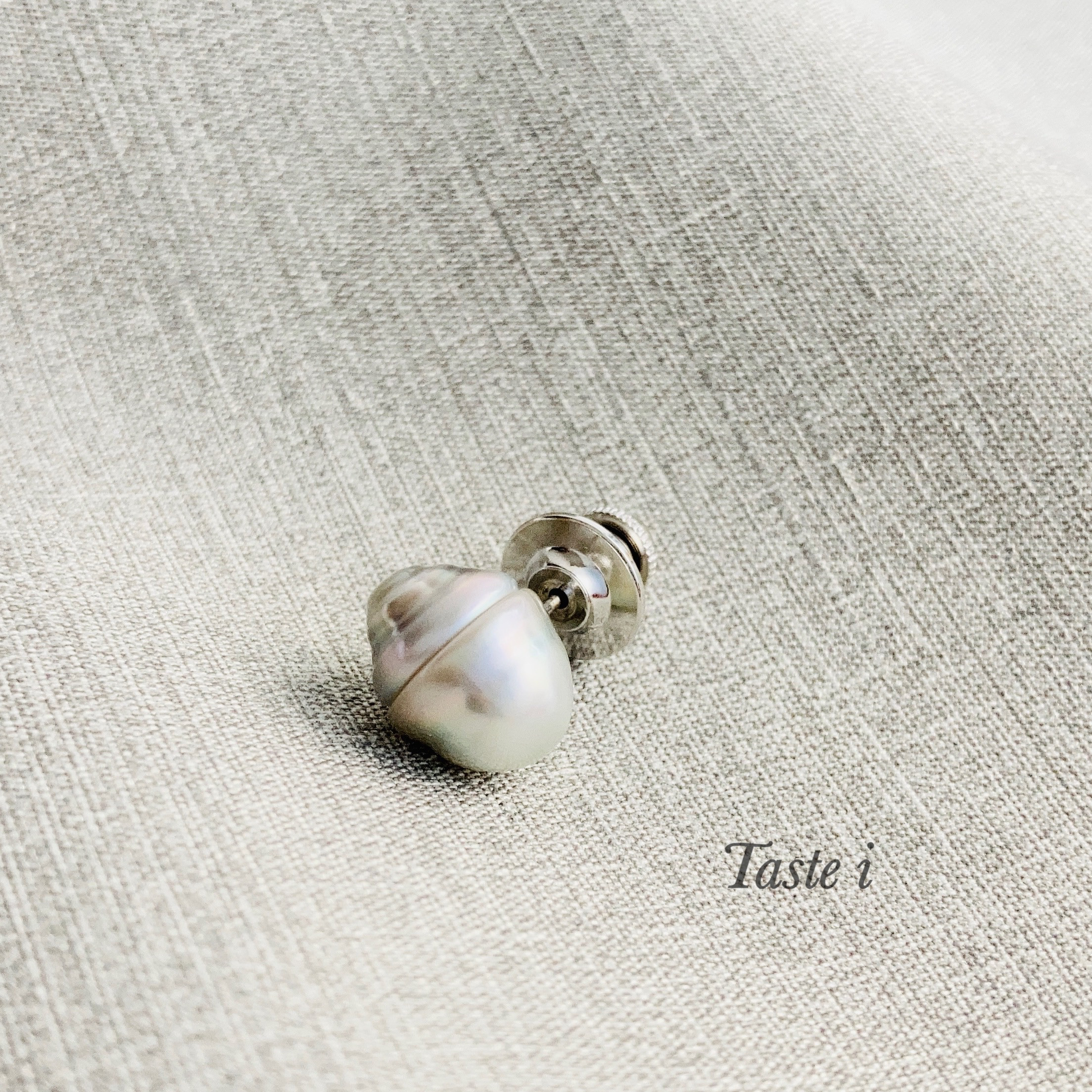 ♪限定1点♪【大人テイスト】シンプルな南洋グレーバロックパール1粒のピンブローチ〔30003〕 9,620円