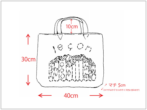 《選べるサイズ》レッスンバッグ 新色 ドットブルーピンク「leçon」　入園入学グッズ・絵本袋・お習い事に　名入れ無料　 4枚目の画像