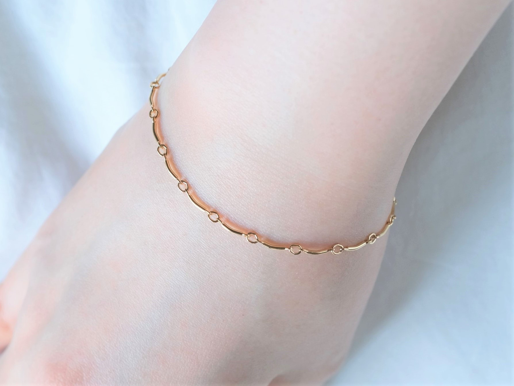 veifa chain bracelet チェーンブレスレット　14kgf　ゴールドバーチェーン