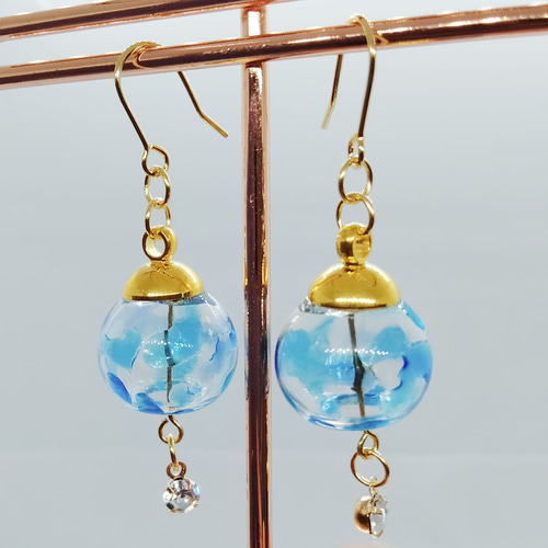 涼風鈴 ピアス（フック・チェーン） AQUA 通販 14112268｜Creema