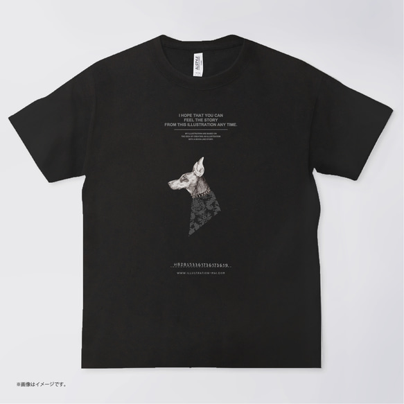 「Doberman_Black ver.」Tシャツ/送料込み 2枚目の画像