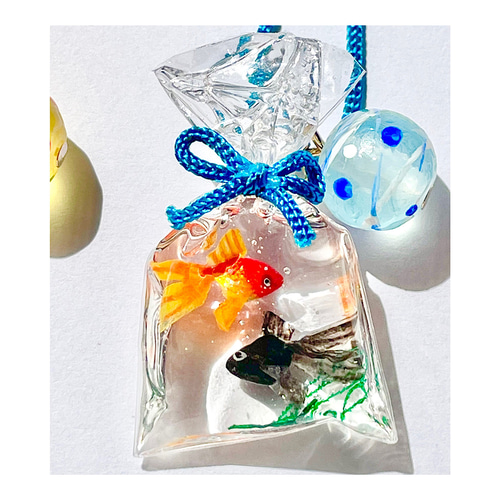縁日の金魚袋 ストラップ キーホルダー 携帯ストラップ 池波屋