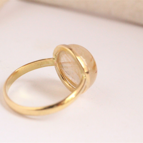 選べる ルチルクォーツ K18 Ring 指輪・リング Rainbow Stone 通販