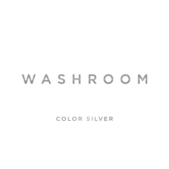 【賃貸でも】WASHROOM ドア サインステッカー │ウォッシュルーム ドア用 ミニマルゴシック 4色展開 5枚目の画像