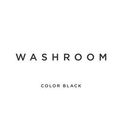 【賃貸でも】WASHROOM ドア サインステッカー │ウォッシュルーム ドア用 ミニマルゴシック 4色展開 2枚目の画像