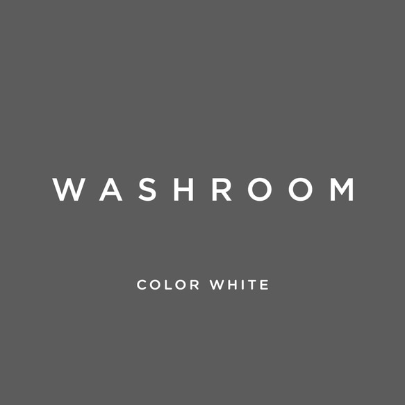 【賃貸でも】WASHROOM ドア サインステッカー │ウォッシュルーム ドア用 ミニマルゴシック 4色展開 3枚目の画像