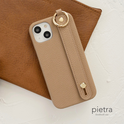 ベージュ iPhone用ケース ストラップ付き iPhone用ケース ショルダーストラップ付き斜め掛け肩掛け iPhone 12