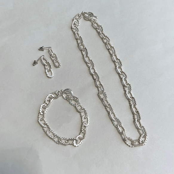 Silver chain necklace/ Twist （SV925）2022夏の新作 3枚目の画像