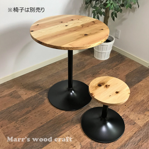 国産杉の無垢材カフェテーブル 円形 60cm ウレタンクリアー塗装 国産杉の無垢材カフェテーブル 円形 60cm ウレタンクリアー塗装