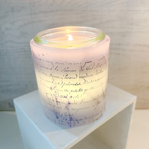 Botanical flower candle(文字プリント) LEDティーライトキャンドル 送料無料 6枚目の画像