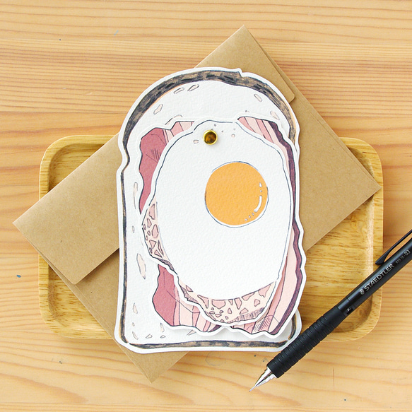 ごちそう山型食パンの仕掛けカード【かりかりベーコン＋目玉焼き】 3枚目の画像
