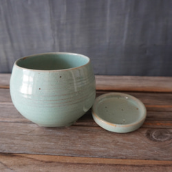 【陶器】水色の均窯釉の植木鉢 　送料無料 9枚目の画像