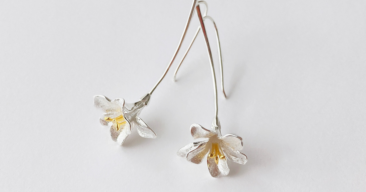 ハンドメイド 花デザイン ピアス Amazon | SUNNYCLUE 10対 花折り ピアス 手作り セット チャーム